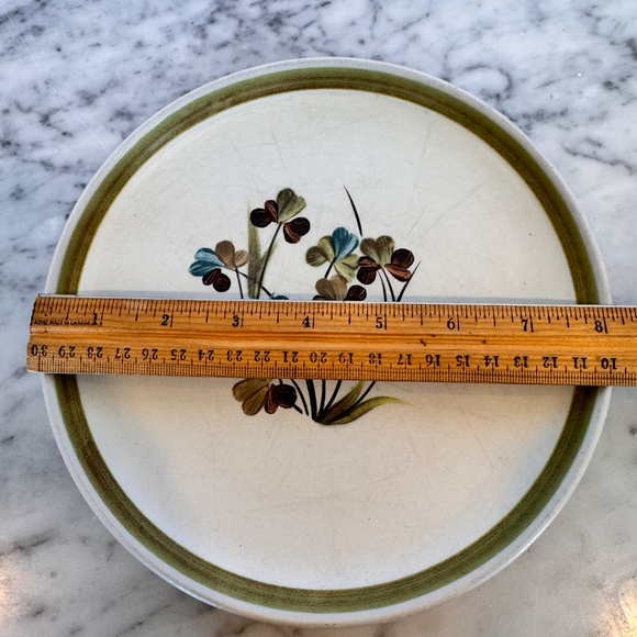 Vintage Denby Shamrock pattern 8" luncheon plate. Single item. - Picture 4 of 5